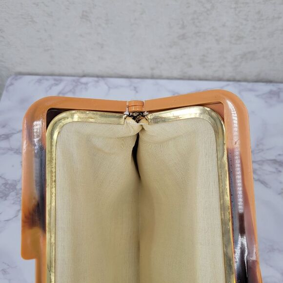 Vintage Floral Tapestry Clutch Bag Hinged - Picture 7 of 8